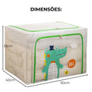 Organizador Infantil com Zíper – Grande (66L) para Brinquedos e Roupas