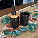 Kit Banheiro Lavabo Conjunto Saboneteira Porta Escova Porcelana 2 Peças