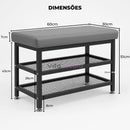 VitaHall - Banco Sapateira Premium 2 Andares [Frete Grátis]