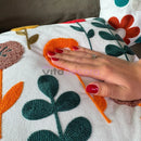 Kit 4 Capas Almofadas Decorativas 43x43 Estampas Florais Premium Sofá Sala