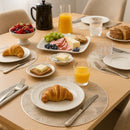 Jogo Americano Sousplat 38cm Redondo em PVC Dourado Mesa Posta Impermeável