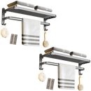 Porta-Toalhas Retrátil em Alumínio + Adesivos ProFix™ de BRINDE!