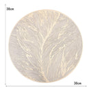 Jogo Americano Sousplat 38cm Redondo em PVC Dourado Mesa Posta Impermeável