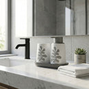 Kit Banheiro Lavabo Conjunto Saboneteira Dispenser Porta Treco Porcelana 3 Peças