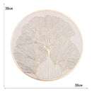 Jogo Americano Sousplat 38cm Redondo em PVC Dourado Mesa Posta Impermeável