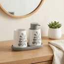 Kit Banheiro Lavabo Conjunto Saboneteira Dispenser Porta Treco Porcelana 3 Peças