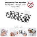 Suporte Shampoo Organizador Com Ganchos Com Adesivos