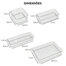 Kit 4 Organizadores Transparentes Modulares - Elegance Collection