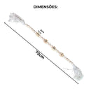 Colar de Mesa Decorativo em Madeira Bege Home