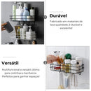 Suporte Shampoo Organizador Com Ganchos Com Adesivos