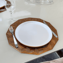 Jogo Americano 6 Peças Mesa Posta Bronze