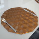 Jogo Americano 6 Peças Mesa Posta Bronze