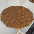 Jogo Americano 6 Peças Mesa Posta Bronze