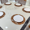 Jogo Americano 6 Peças Mesa Posta Bronze