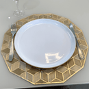 Jogo Americano 6 Peças para Mesa Posta Dourado