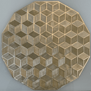 Jogo Americano 6 Peças para Mesa Posta Dourado