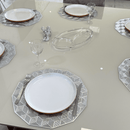 Jogo Americano 6 Peças para Mesa Posta Prata