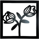 Kit 4 Quadros Decorativos Vazados Preto MDF 3mm c/ Dupla Face