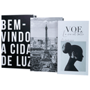 Kit Livros Decorativos Organizadores- Modelo Paris