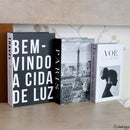 Kit Livros Decorativos Organizadores- Modelo Paris