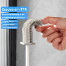 Kit Escova Sanitária em Silicone Com Suporte para Parede
